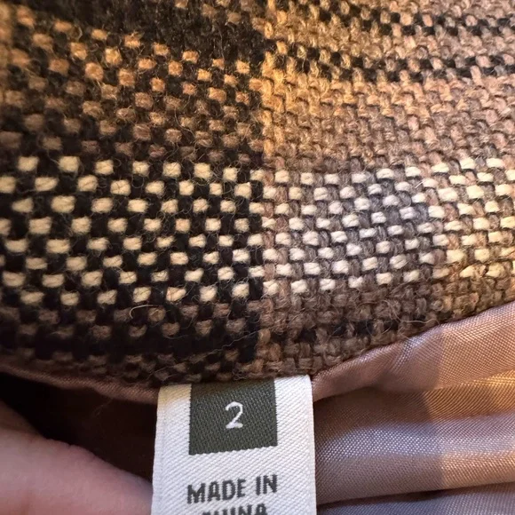 Eddie Bauer Black and Brown Plaid Pencil Skirt - Picture 4 of 5